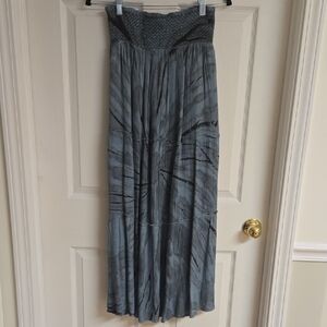 NWOT Earthbound Trading Co Blue/Gray Maxi Skirt